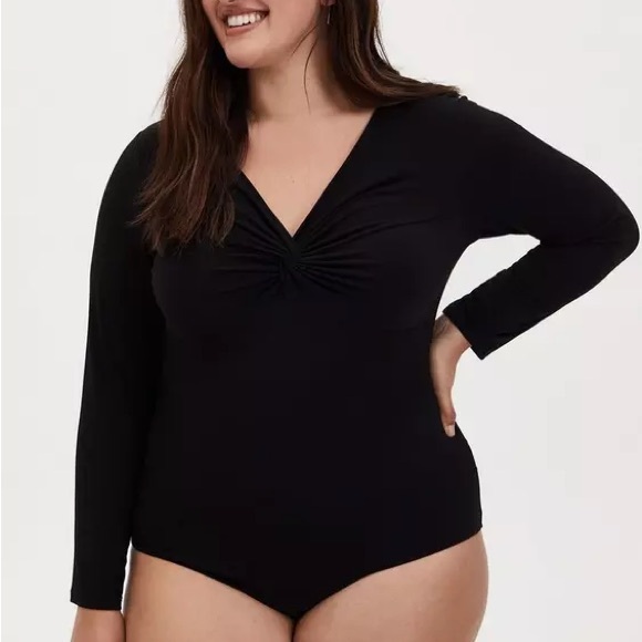 Torrid Studio Knit Twist Front Bodysuit - Picture 1 of 14